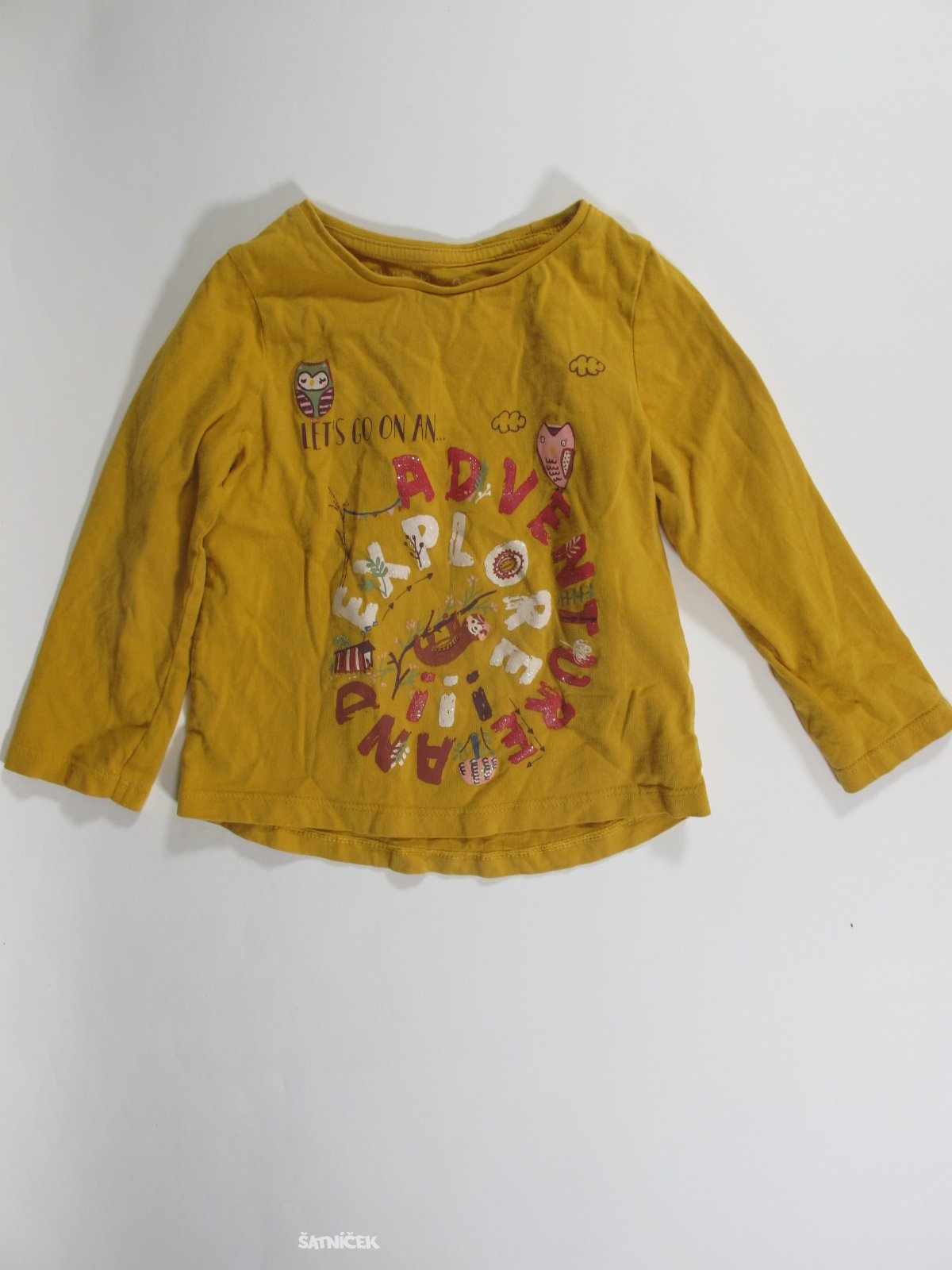 Triko dl.rukáv  okrové pro holky  secondhand