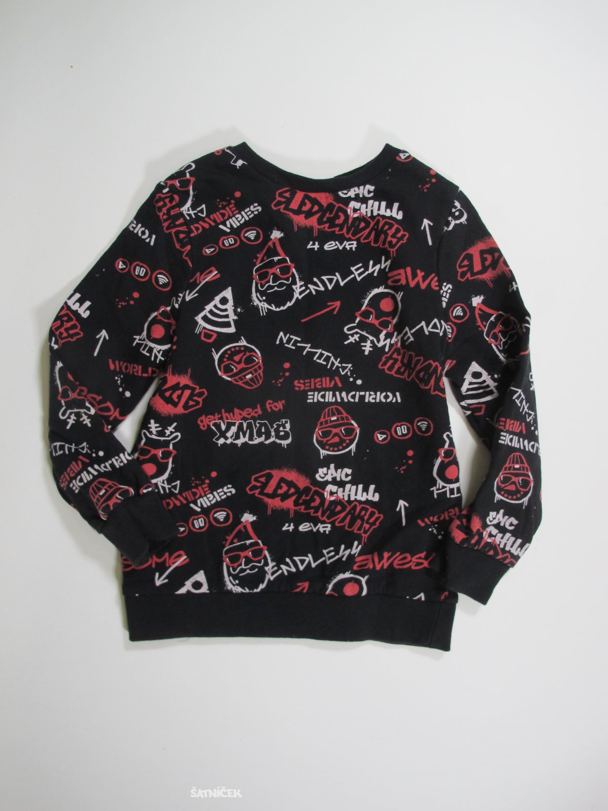 Obrázková černá mikina pro kluky secondhand