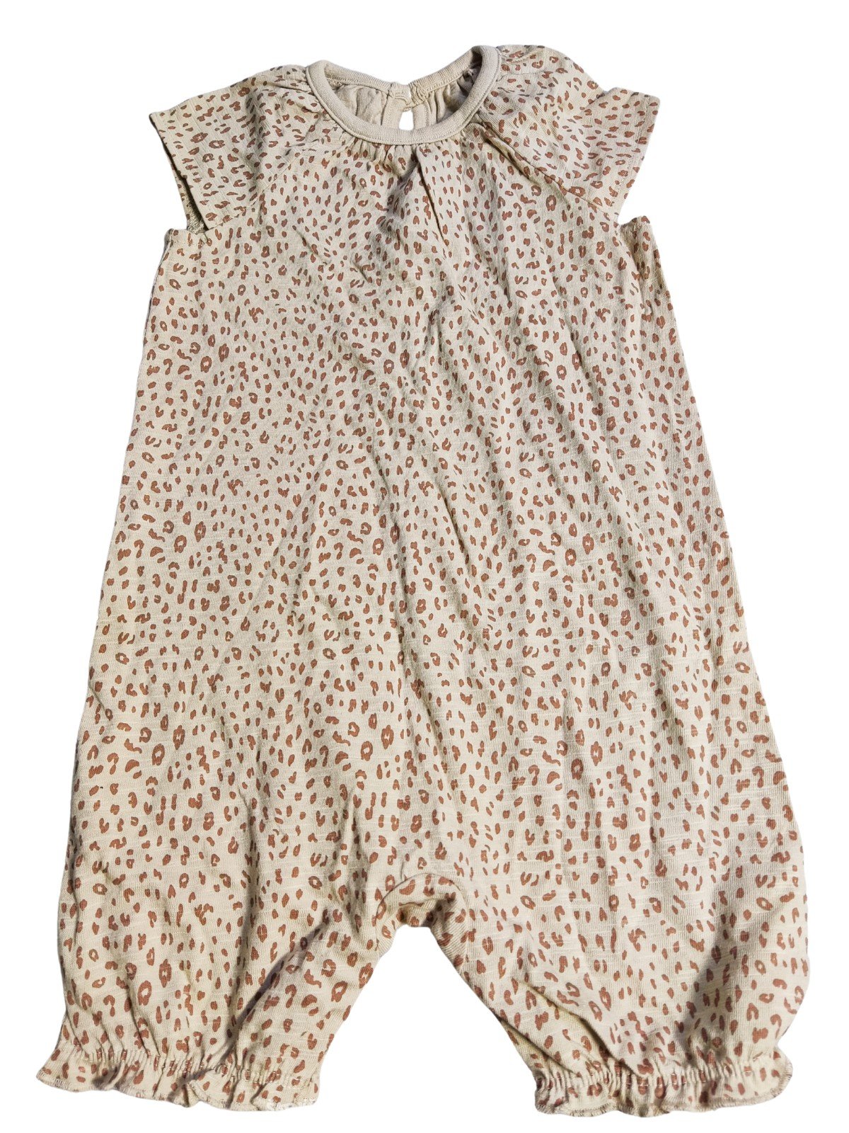 Overal krátký hnědý se vzorem pro holky secondhand