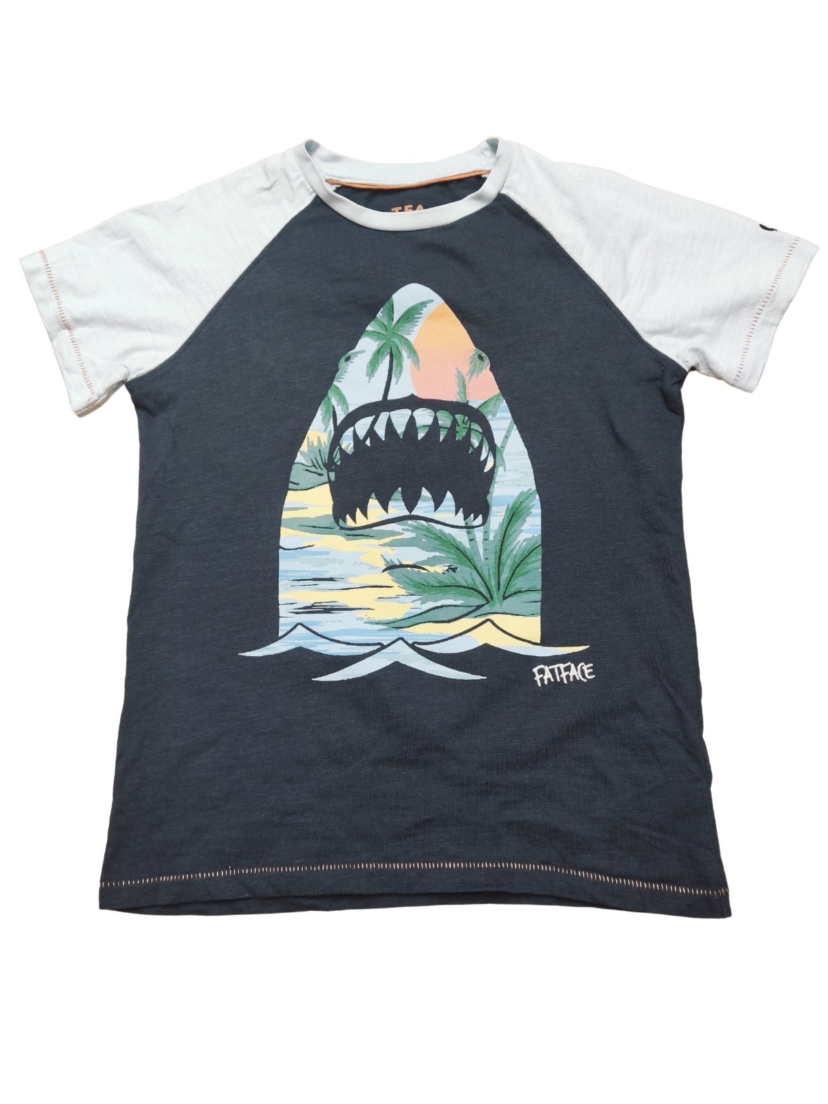 Triko černo-šedé pro kluky s obrázkem kr. rukáv secondhand