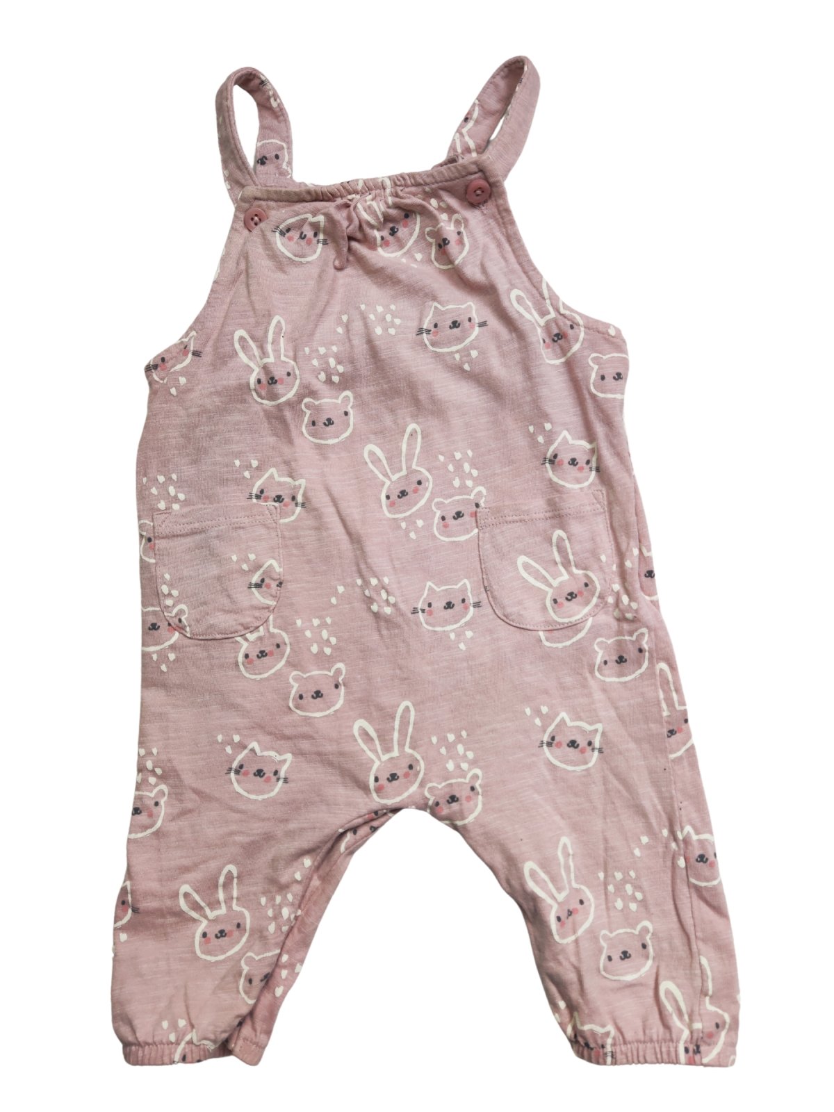 Kalhoty s lacle růžové s obrázky pro holky secondhand