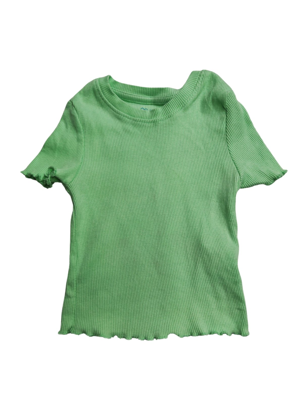 Zelené krátké triko žebrované pro holky secondhand
