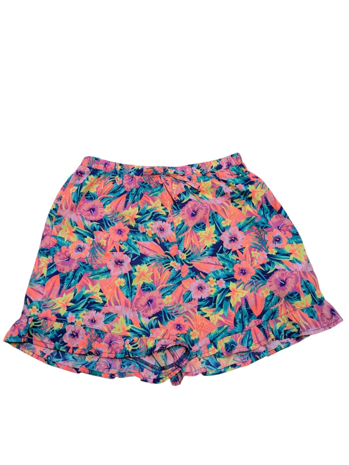 Letní barevné kraťasy květinové pro holky secondhand