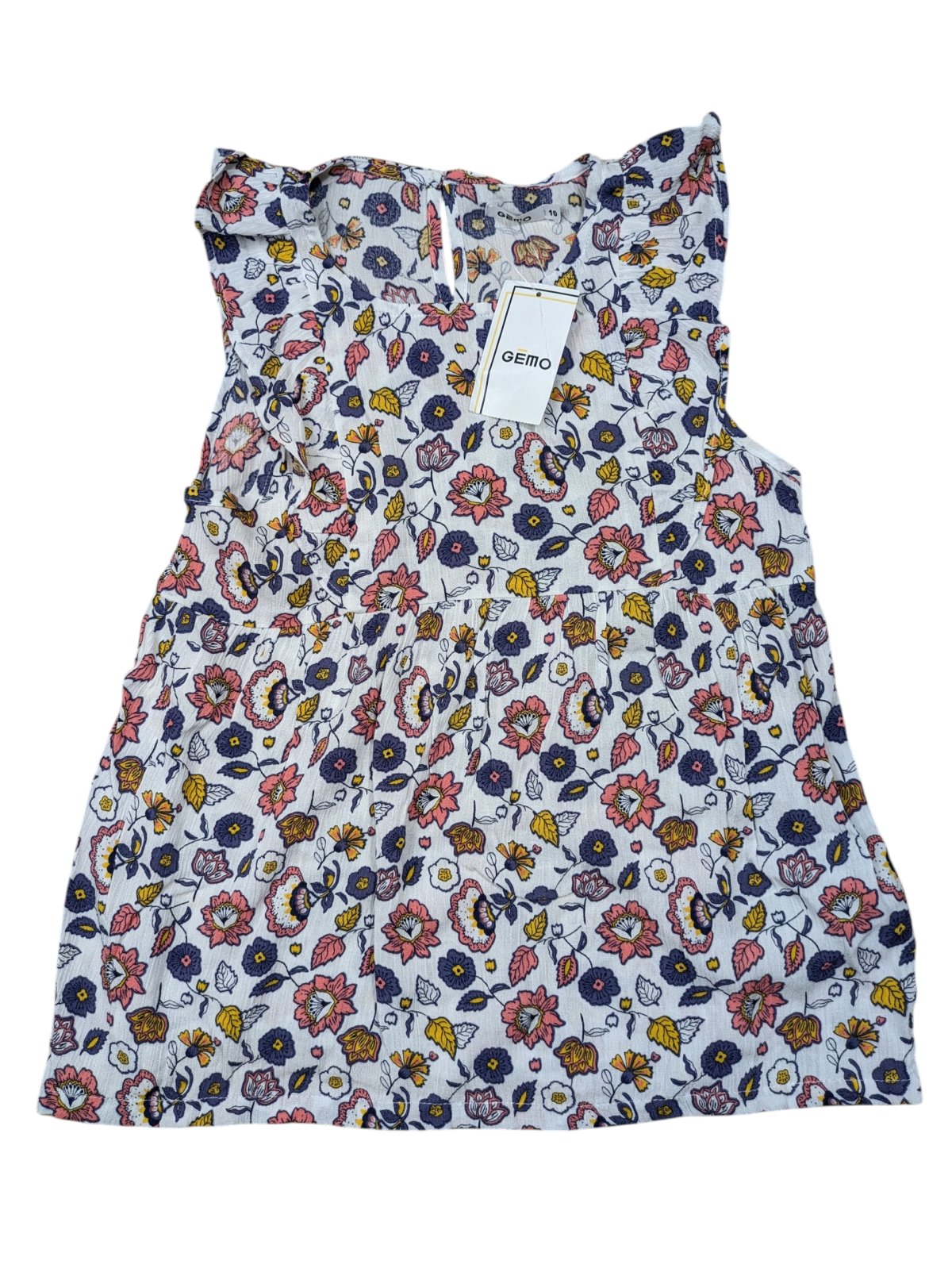 Bílé letní triko s květinami outlet