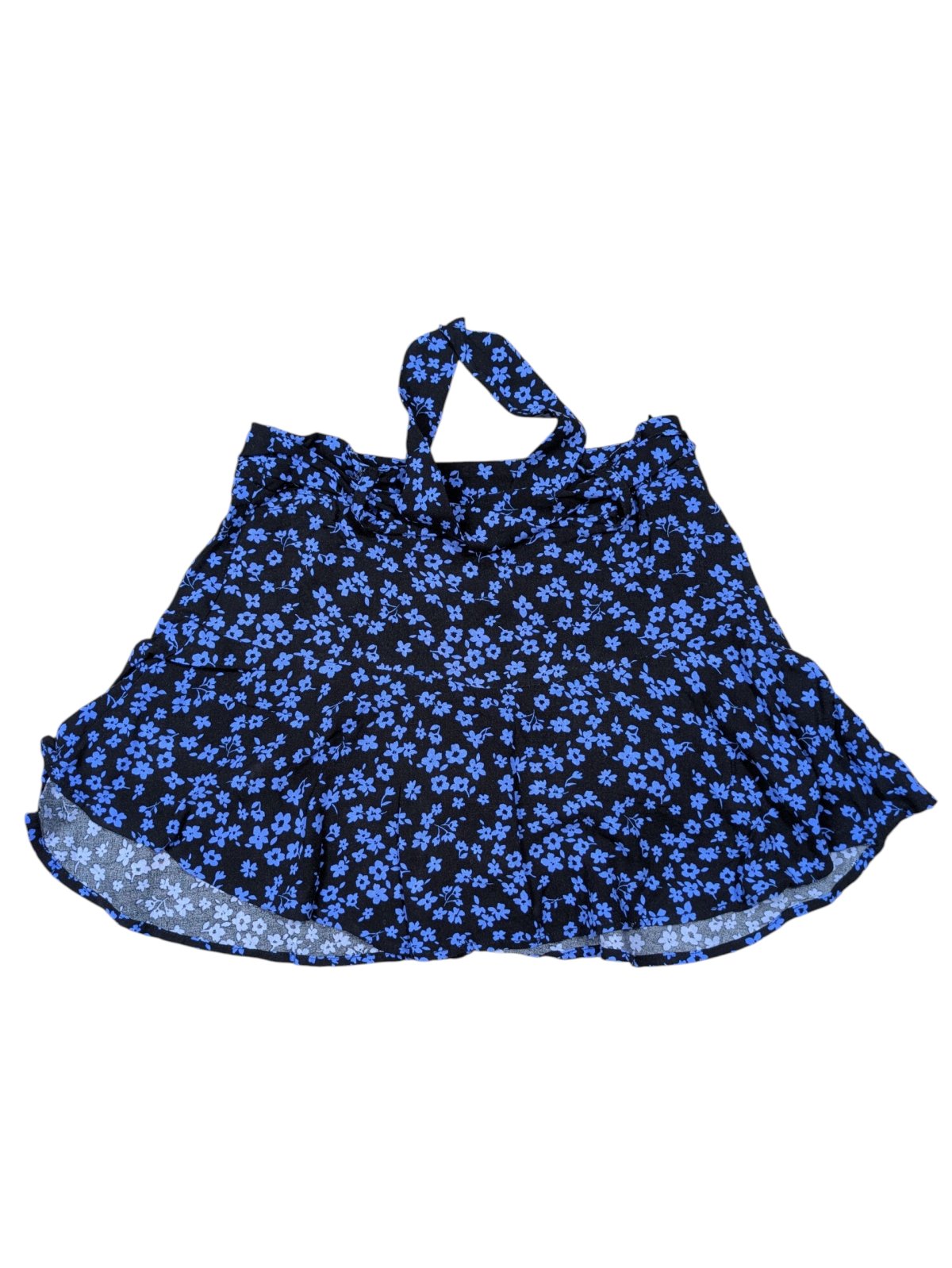 Kraťasová sukně černá s květinami secondhand