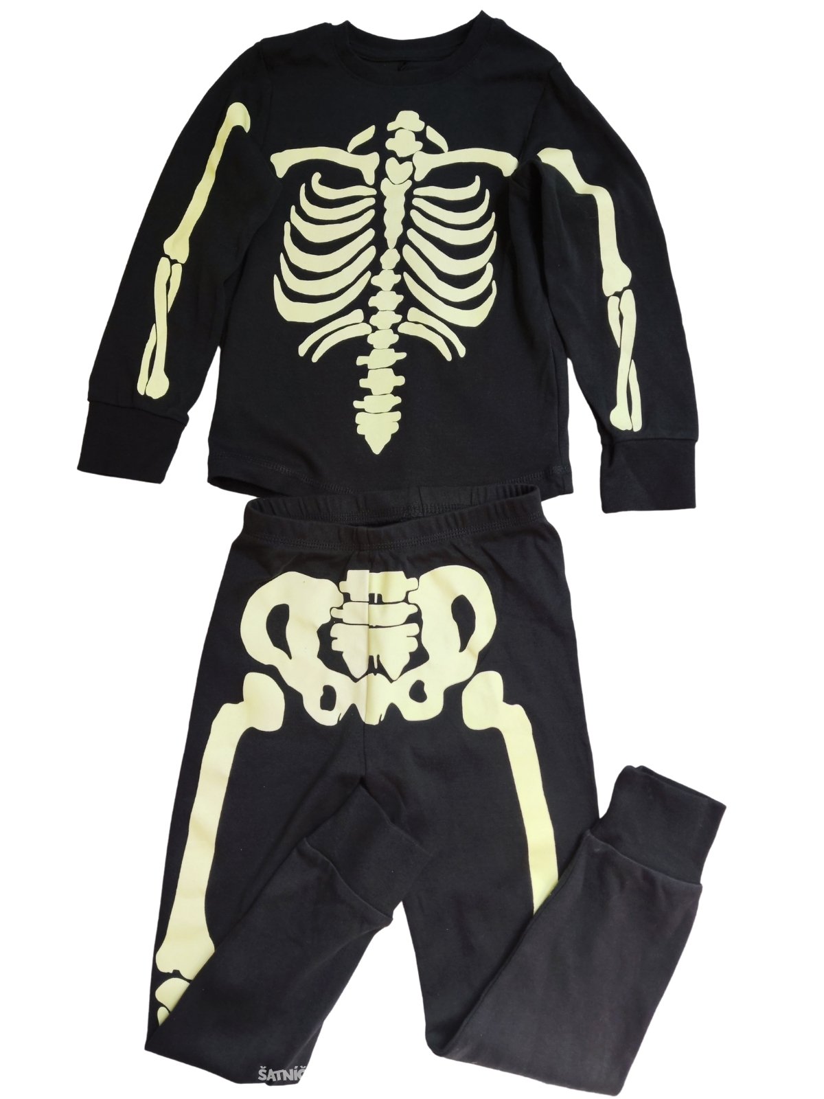 Karnevalový komplet triko a kalhoty kostlivec outlet George