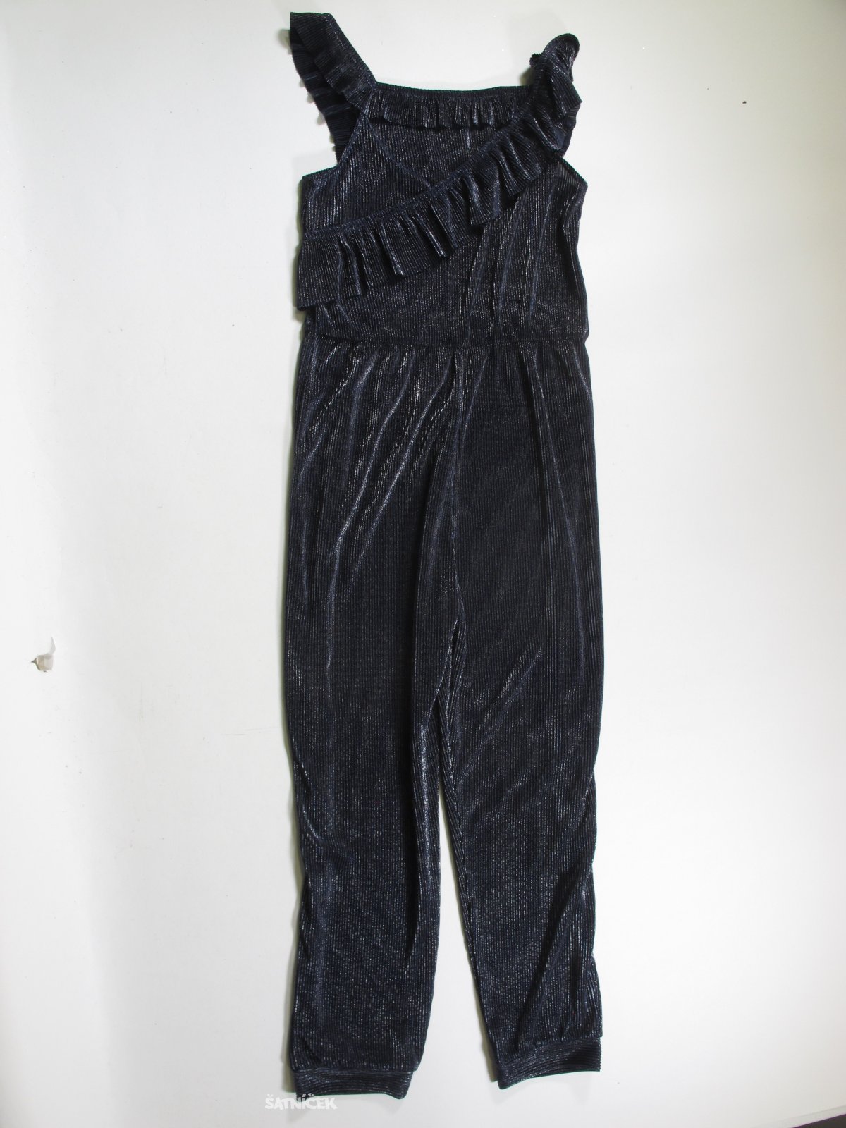 Letní overal pro holky modro stříbrný secondhnad