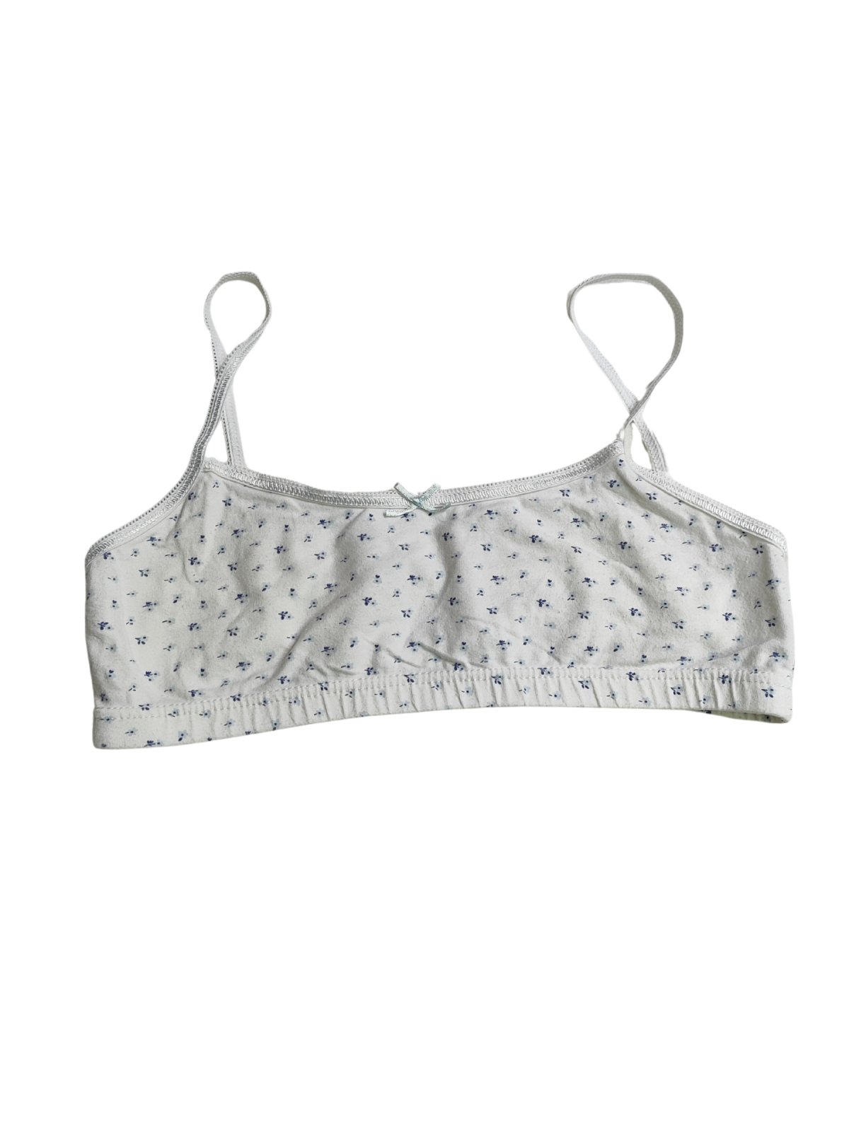 Bílá podprsenka s kytičkami pro holky secondhand Matalan