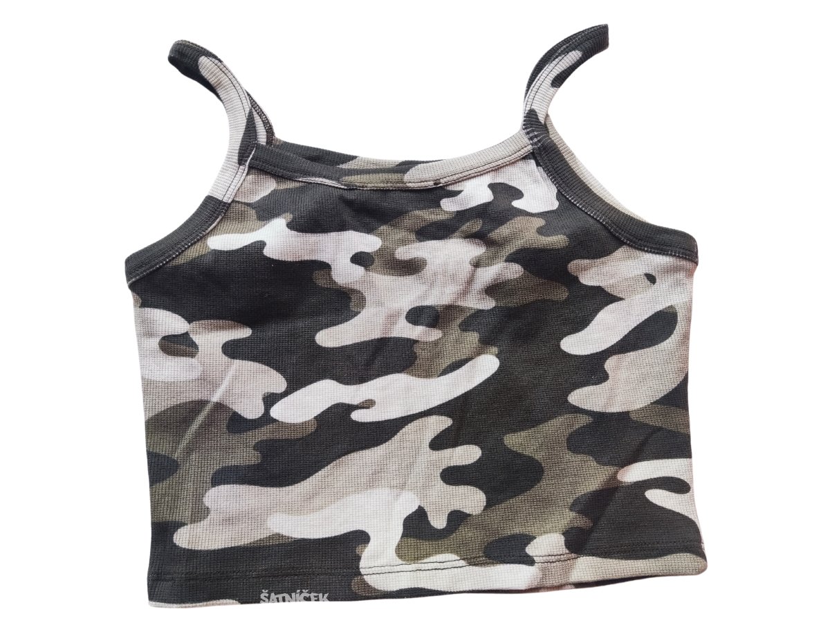 Crop tílko pro holky maskáčov secondhand