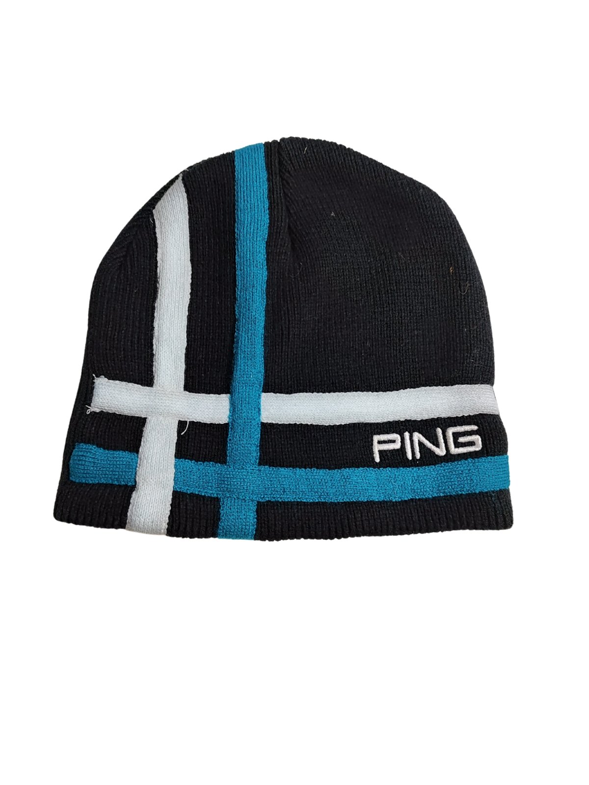 Čepice černá s pruhy pro kluky secondhand