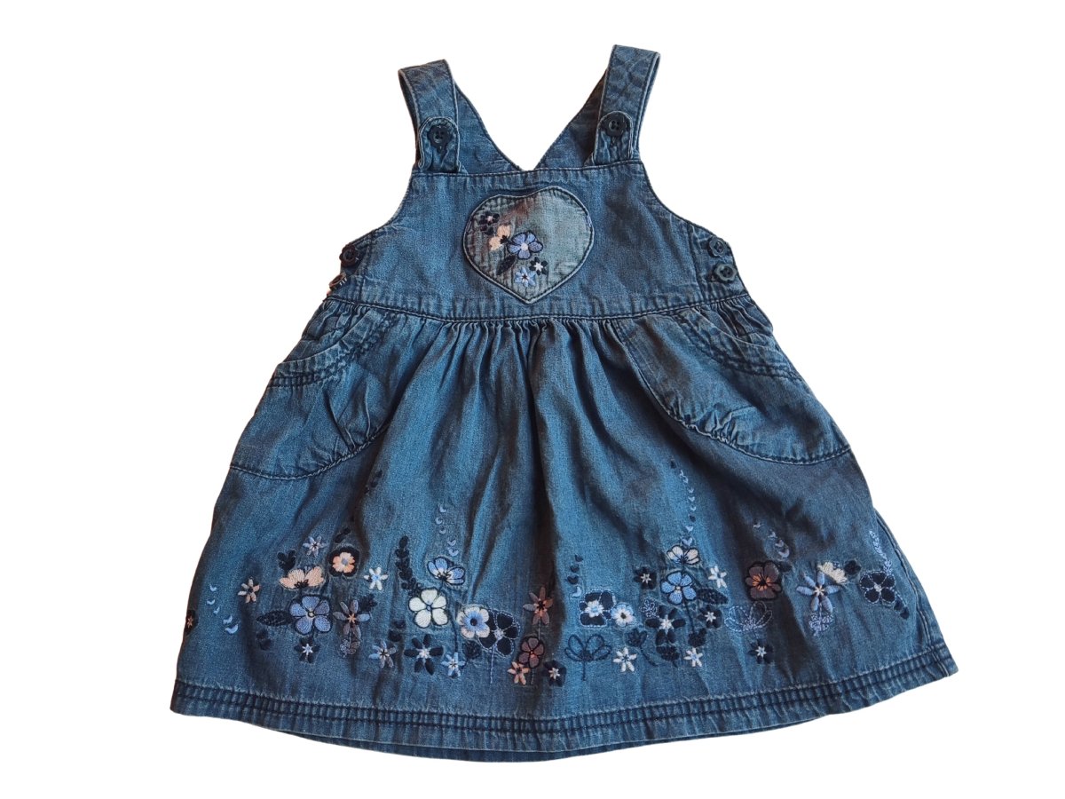 Jarní džínové šaty na ramínkách secondhand George