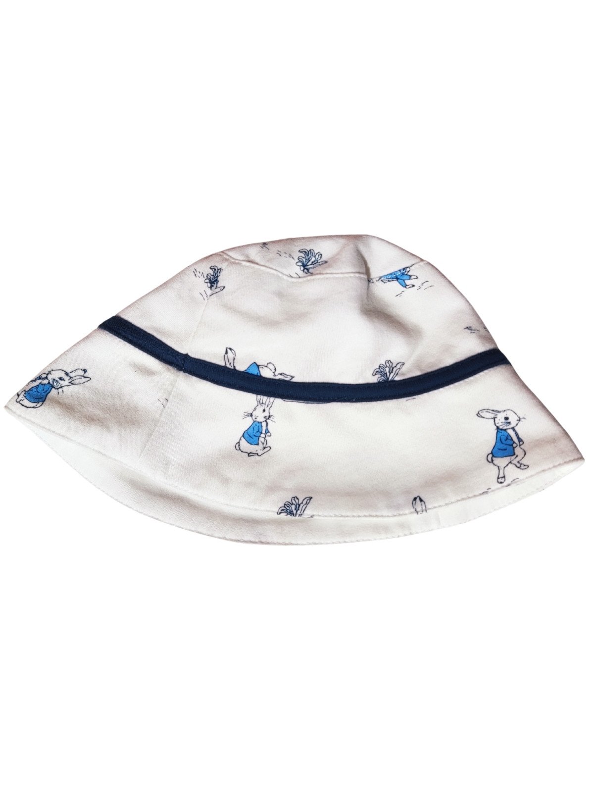 Bílý klobouk se zajíčky secondhand TU