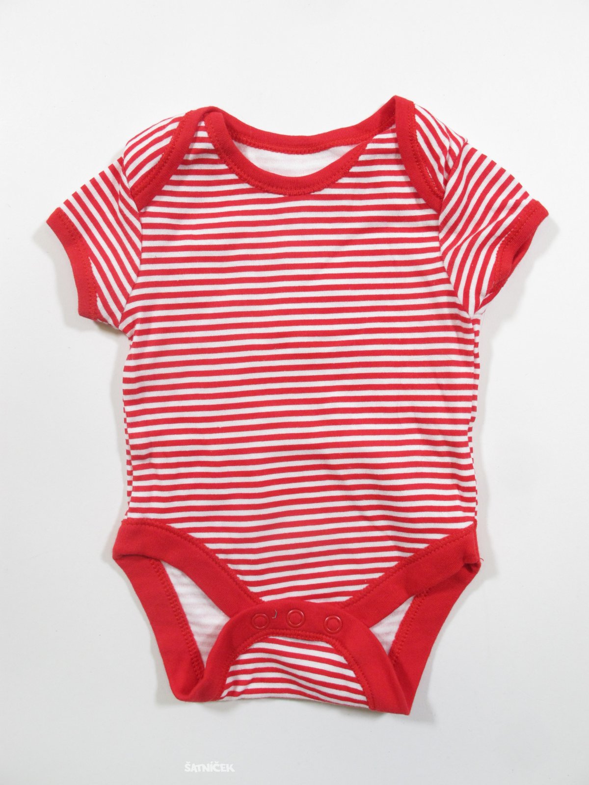 Pruhované body červeno bílé secondhand