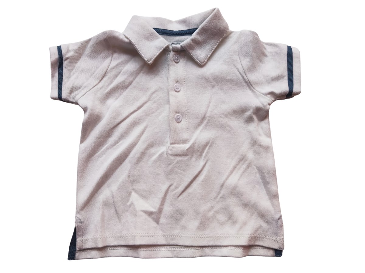 Triko krátké pro kluky bílé s límečkem outelt