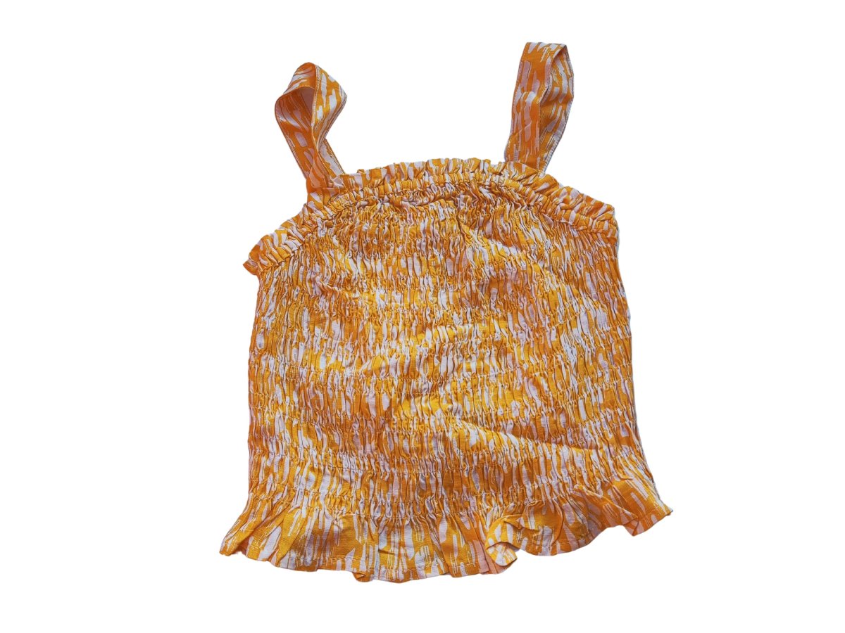 Žluto bílý topík na ramínkách outlet F&F