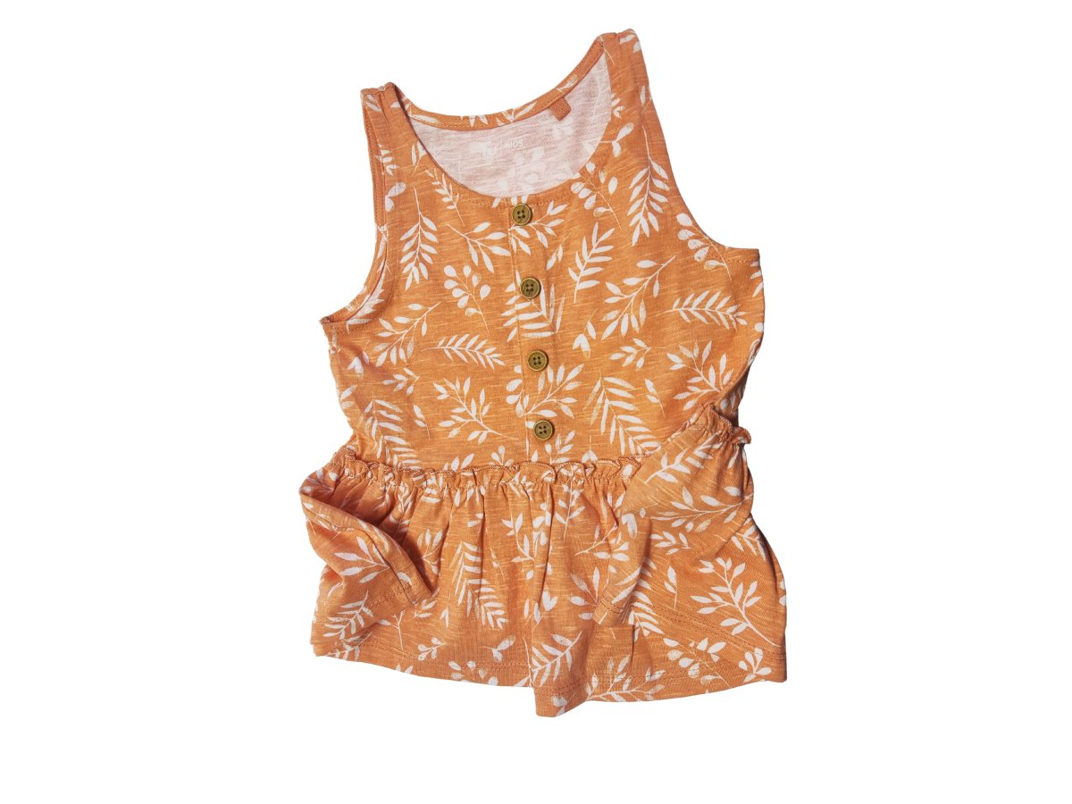 Oranžové šaty s obrázky secondhand TU