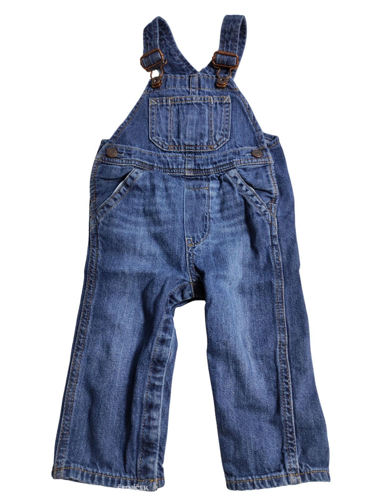 tmavě modré džínové lacláče pro kluky