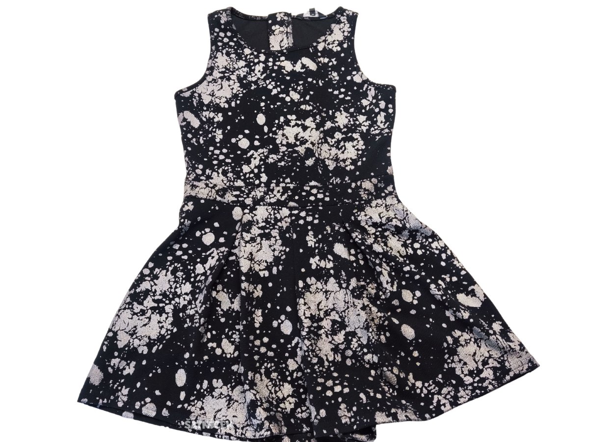 Overal černý se stříbrnými skvrnami secondhand