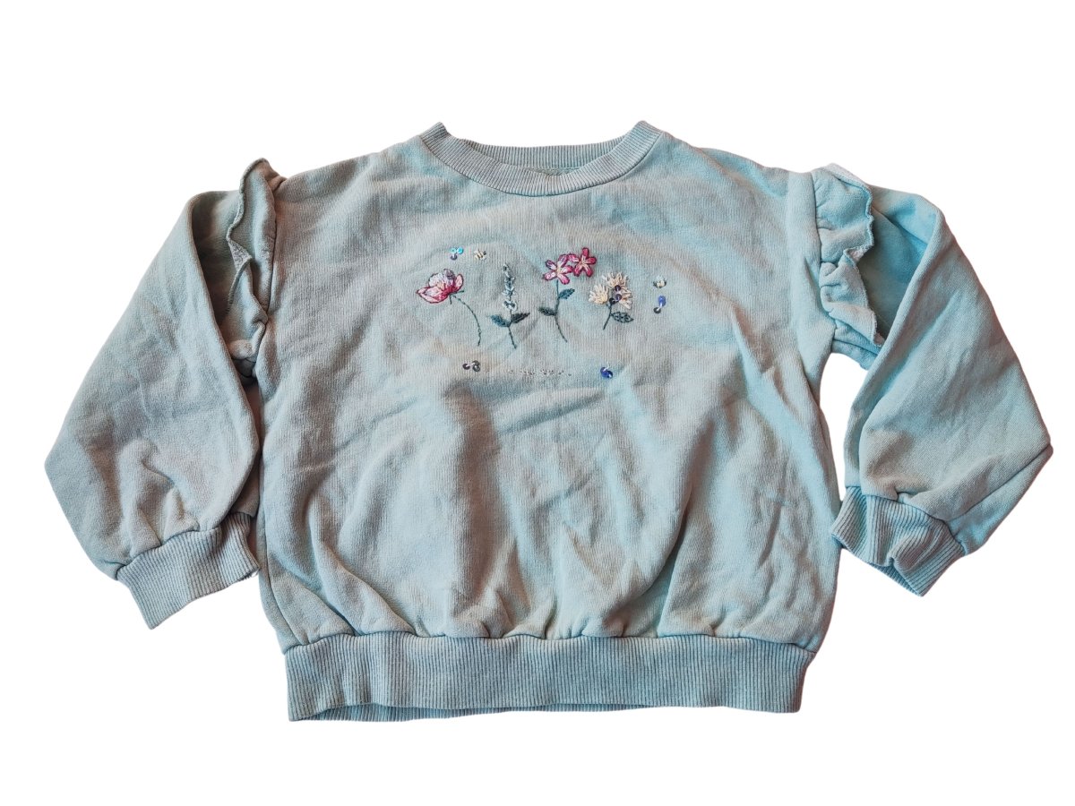 Zelinkavá mikina s volánky pro holky secondhand Next