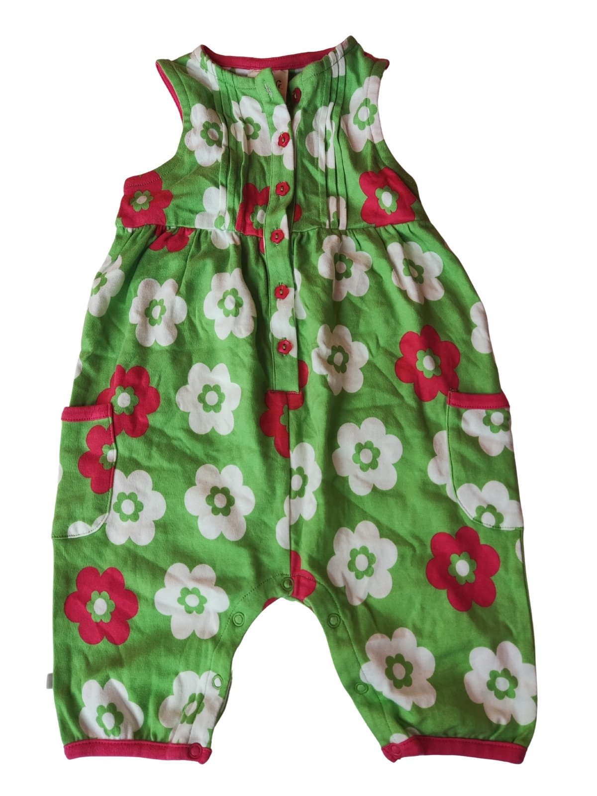 Zelený overal s kytkami pro holky outlet Frugt