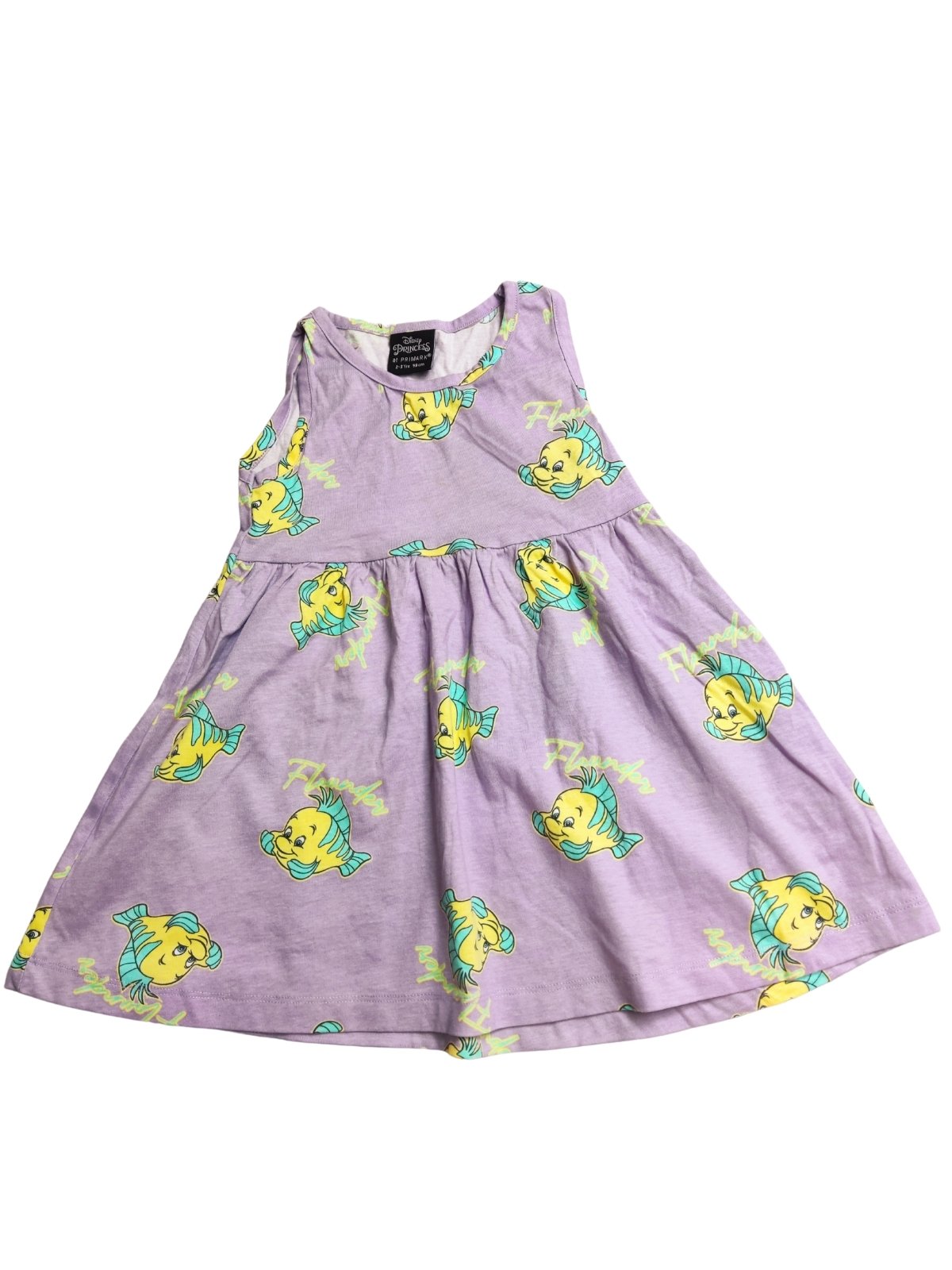 Fialové šaty s Flounder secondhand Disney