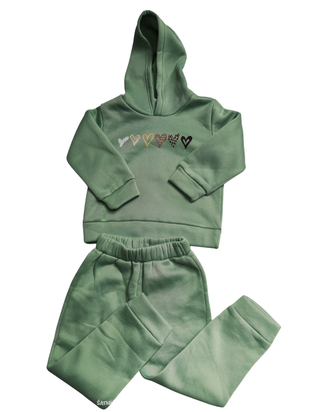 Zelený komplet pro holky mikina a tepláky secondhand