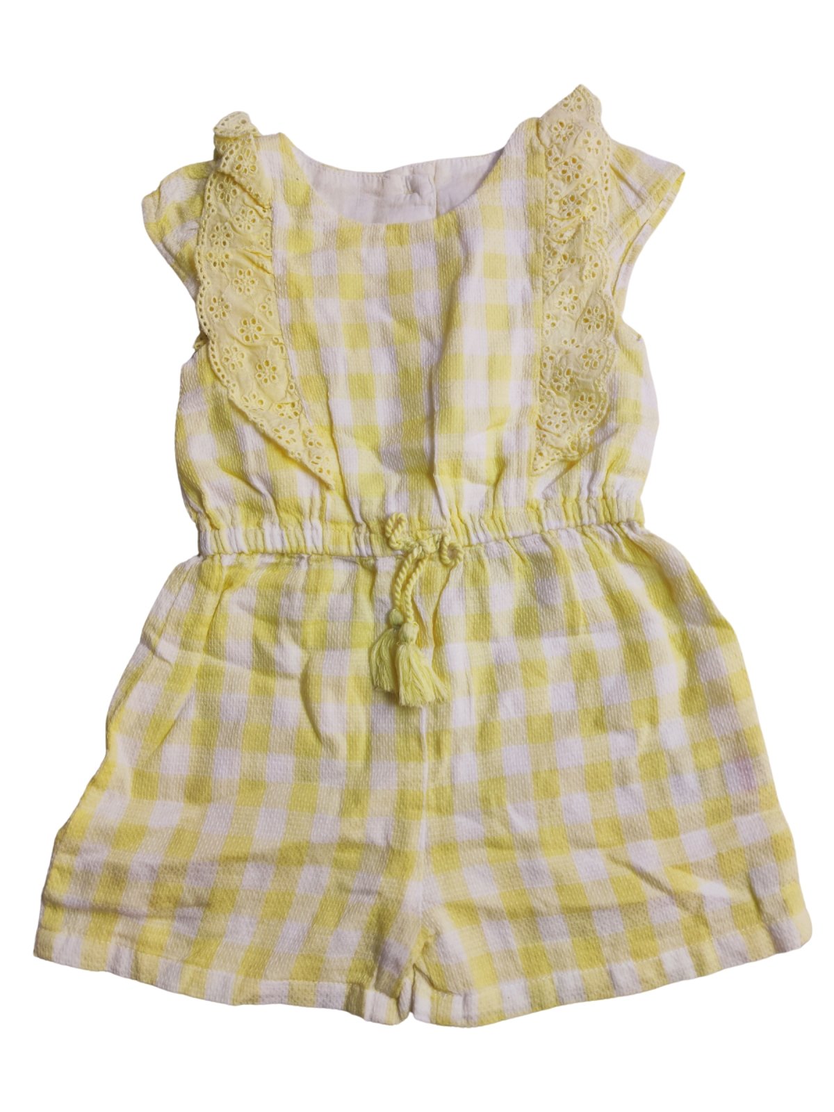 Žlutý overal zdobený pro holky secondhand Matalan