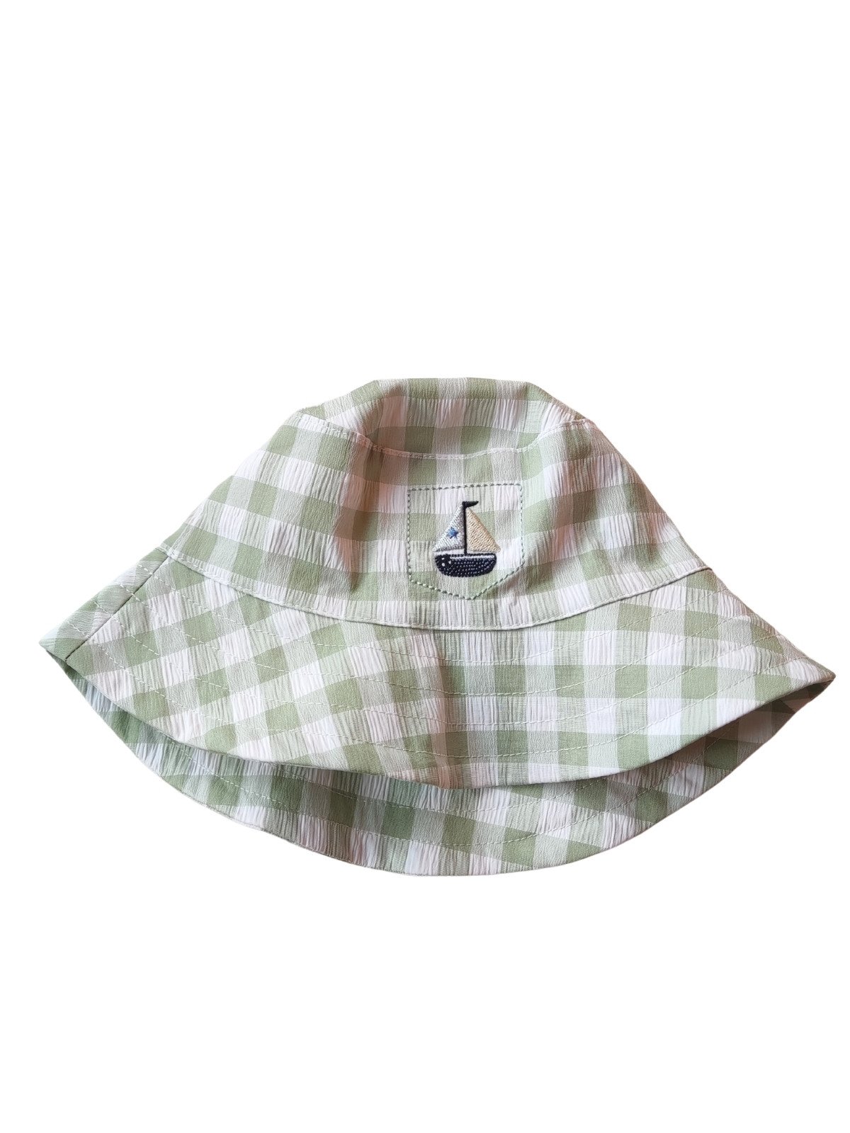 Kostkovaný klobouk pro kluky s loďkou secondhand TU