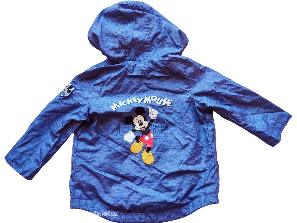 Mickey Mouse jarní modrá bunda pro kluky secondhand Disney