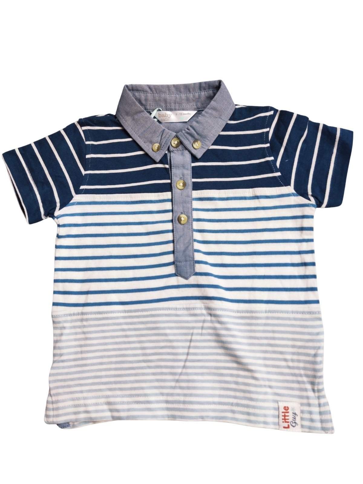 Modré bílá polokošile s pruhy pro kluky outlet M&Co