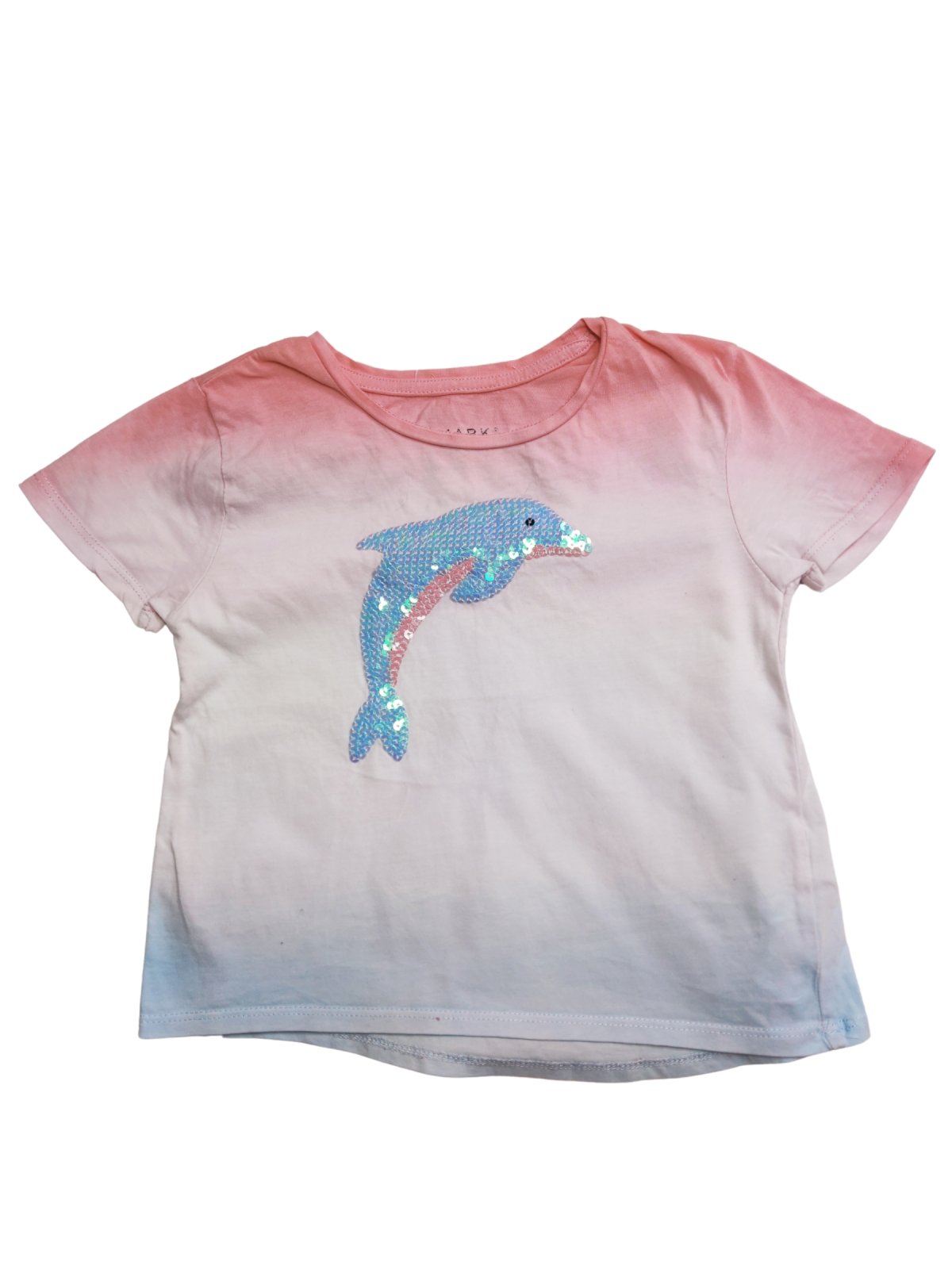Duhované triko s delfínem pro holky secondhand Primark