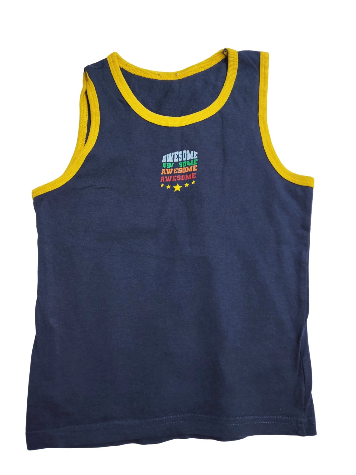 Tmavě modré tílko s nápisem pro kluky secondhand Primark