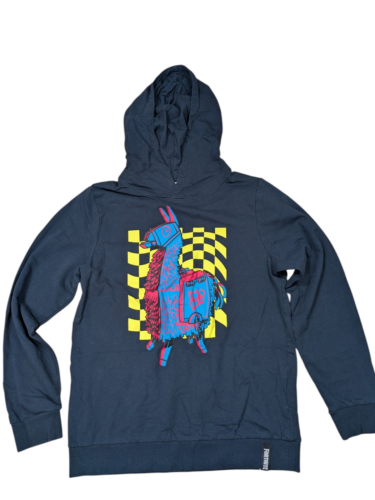 Tmavě modré mikina s potiskem Fortnite secondhand -