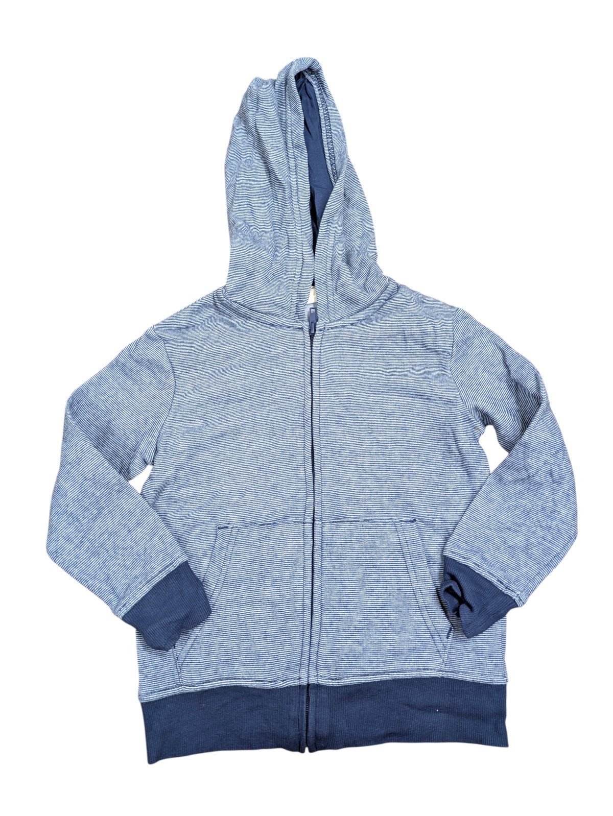 Tmavě modrá proužkovaná mikina s kapucí pro kluky secondhand secondhand H&M