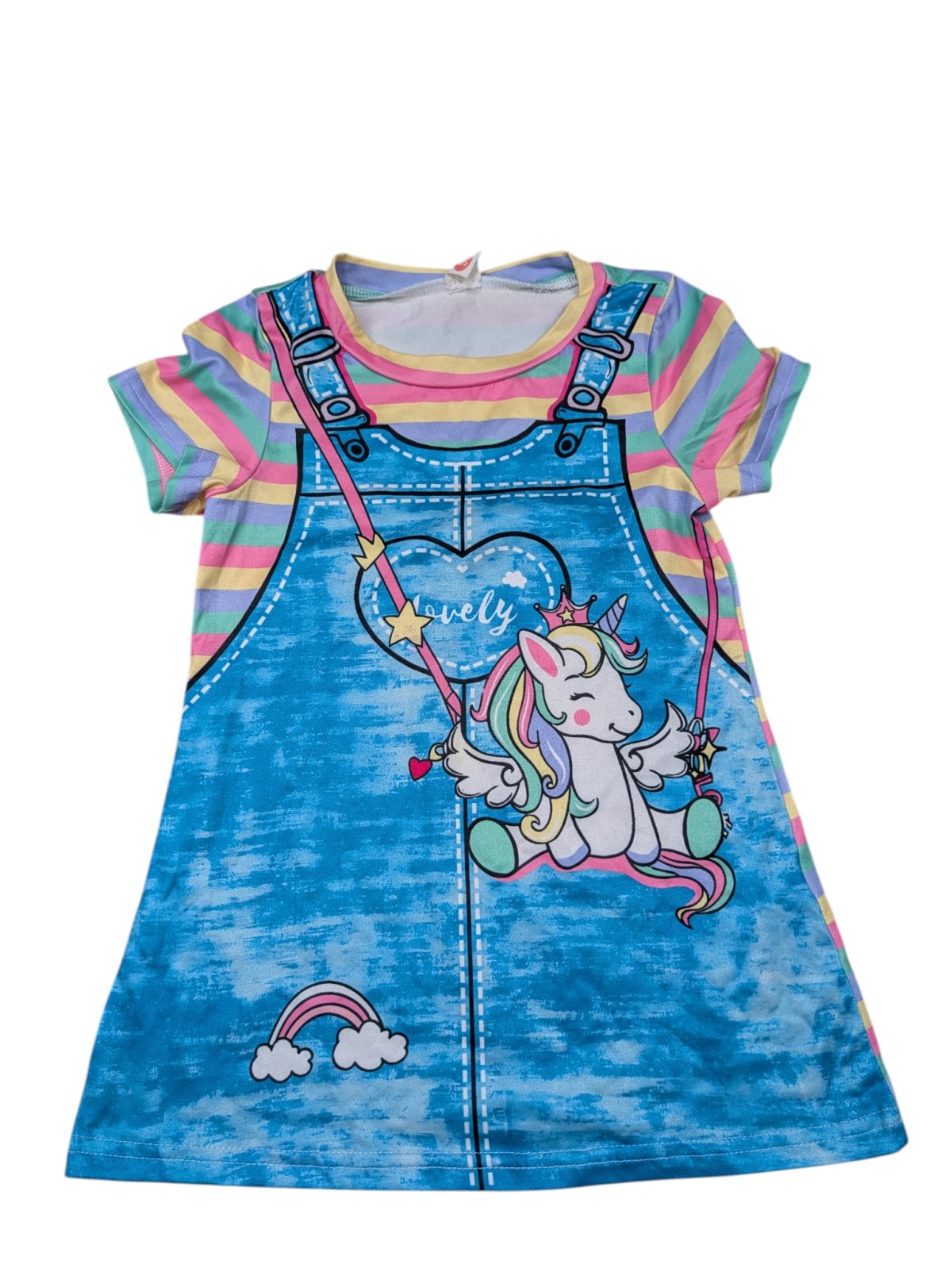 Barevní šaty s potiskem pro holky secondhand -