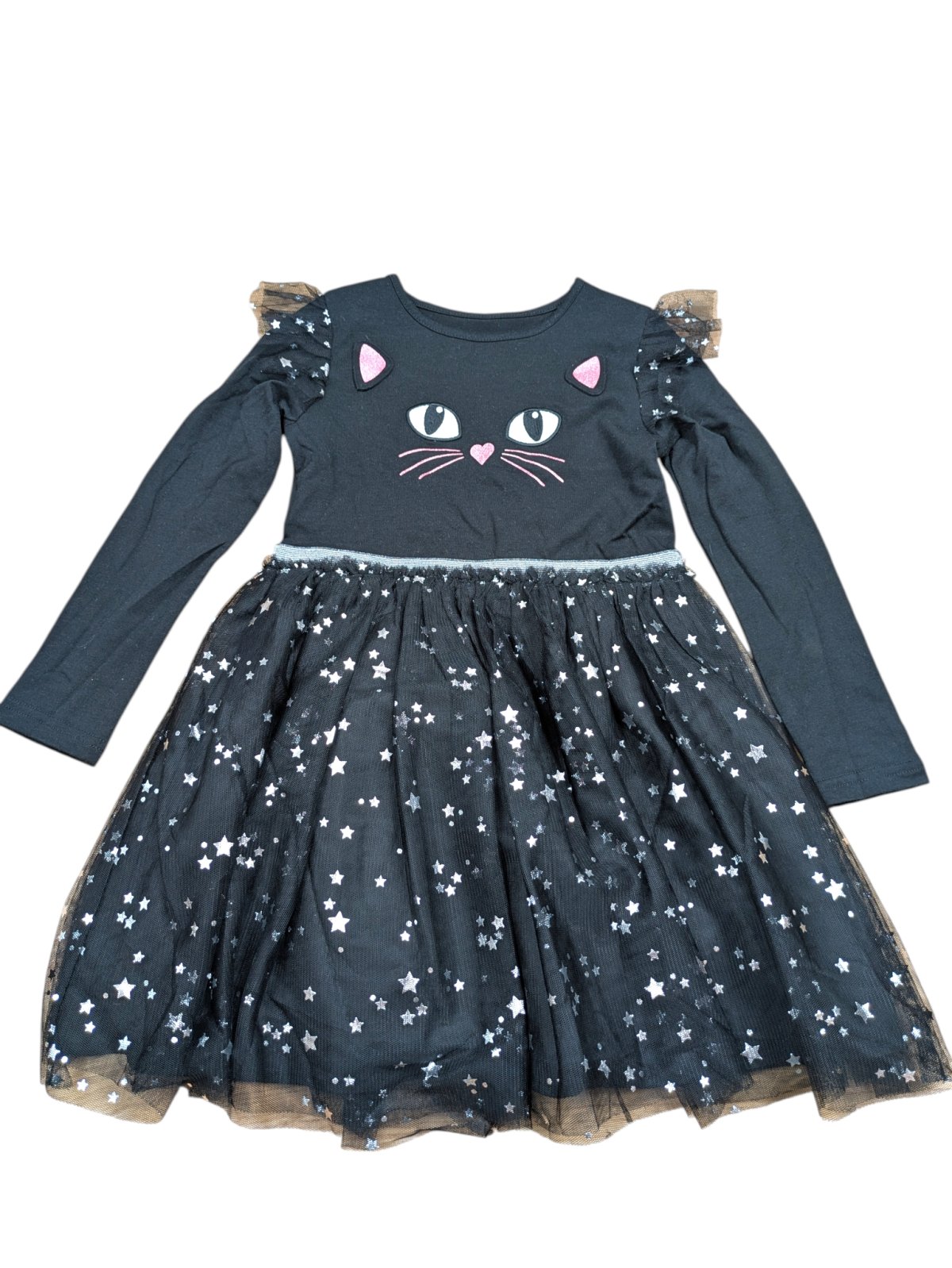 Černé šaty s kočkou pro holky  secondhand -