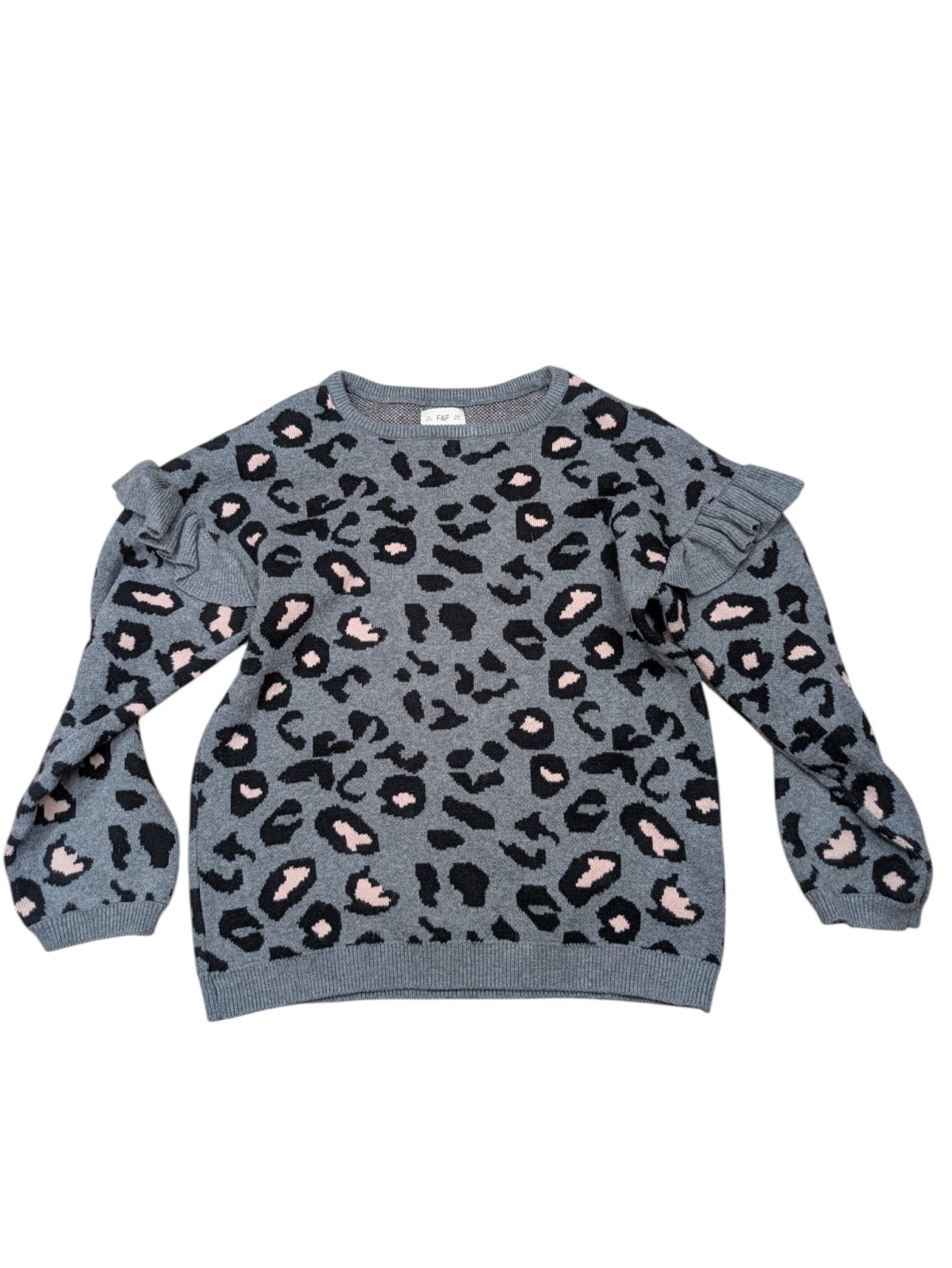 Šedý svetr se vzorem pro holky secondhand Cherokee,F&F