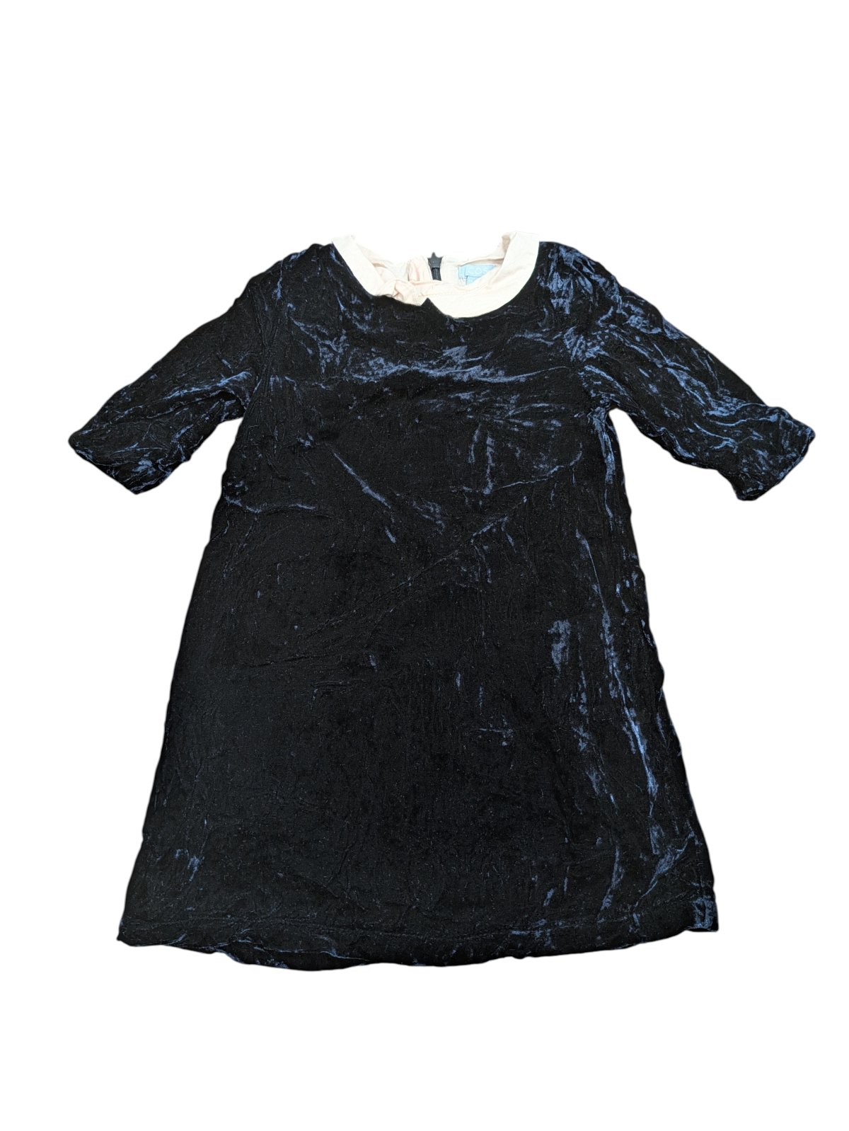 Černé semišové šatičky s límečkem pro holky secondhand secondhand -