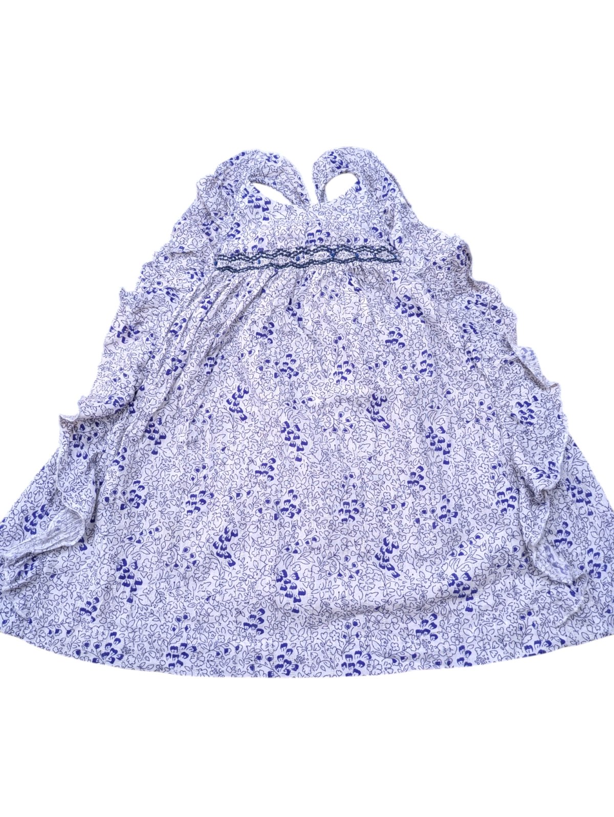 Modro bílé šaty kytkované pro holky secondhand Next