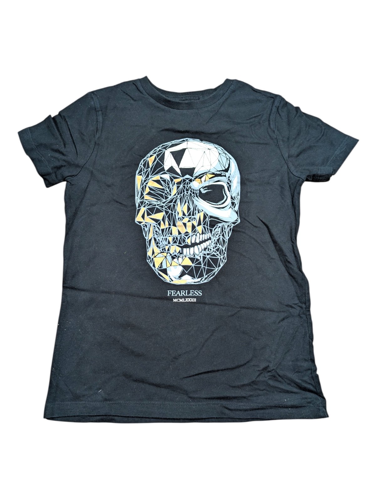 Černé triko s lebkou pro kluky  secondhand Next