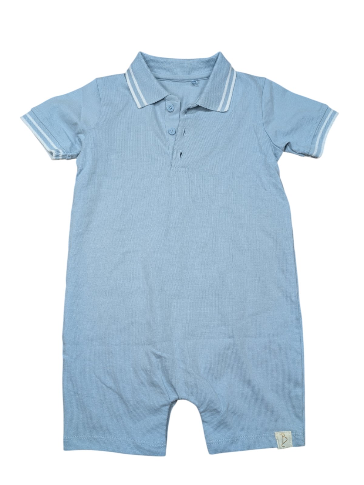 Krátký světle modrý overal s límečkem pro kluky secondhand George