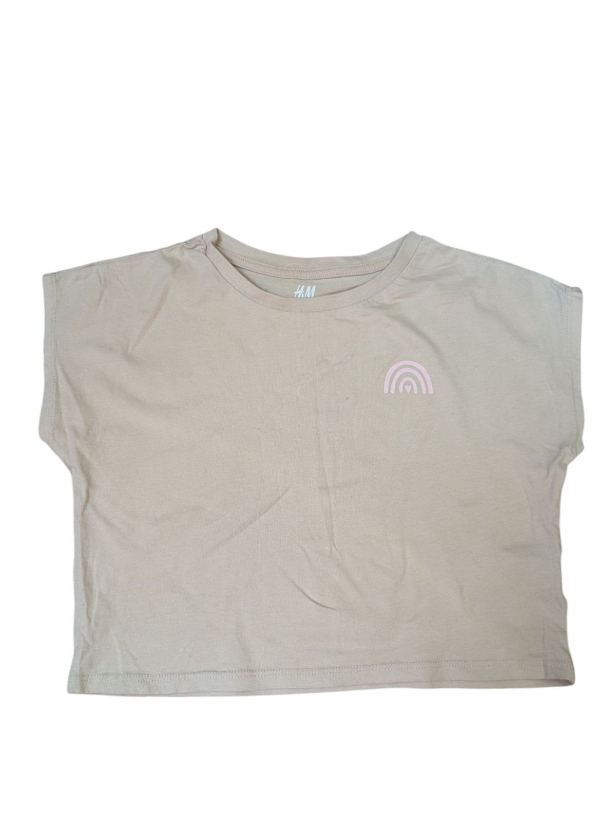 Béžové triko pro holky s obrázkem secondhand H&M