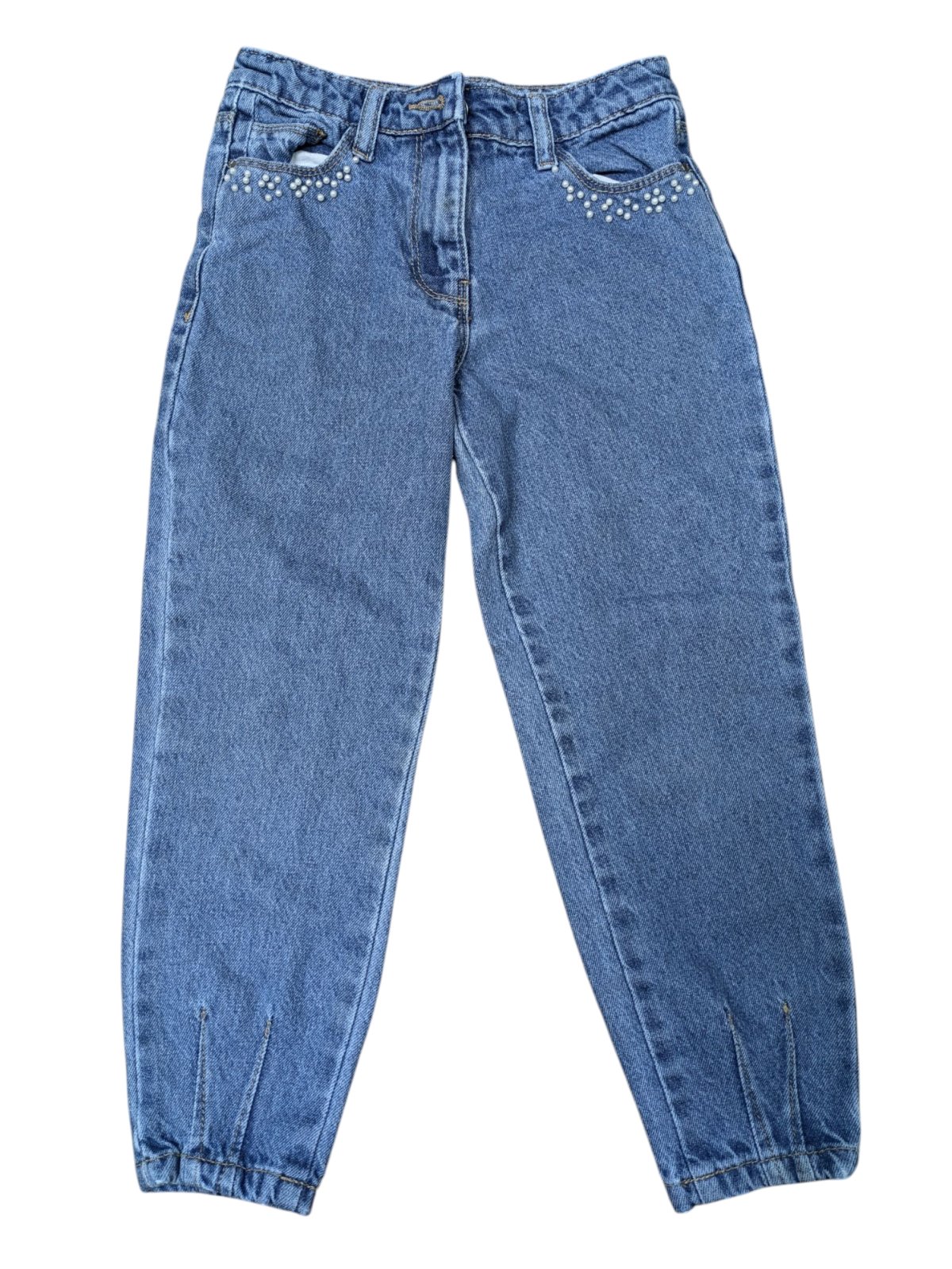 džíny s perličkami pro holky secondhand girlswear