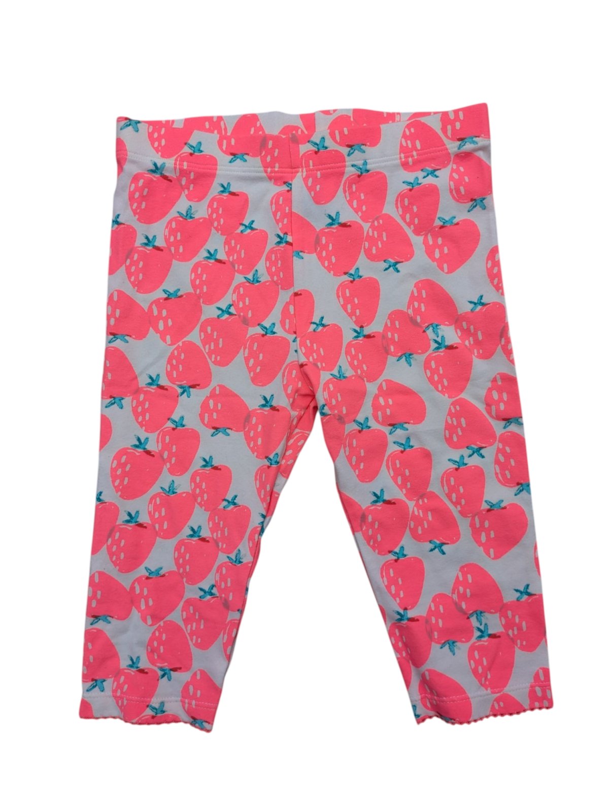 růžové legínky s jahůdkami pro holky secondhand next