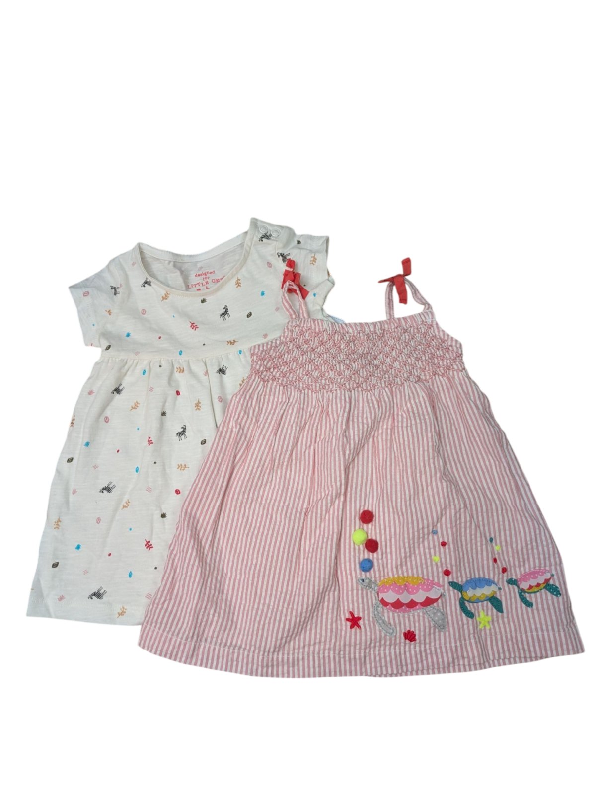 Bíé a růžové šatičky pro holky viz. obrázky, outlet F&F(Bílé), Boden(růžové)