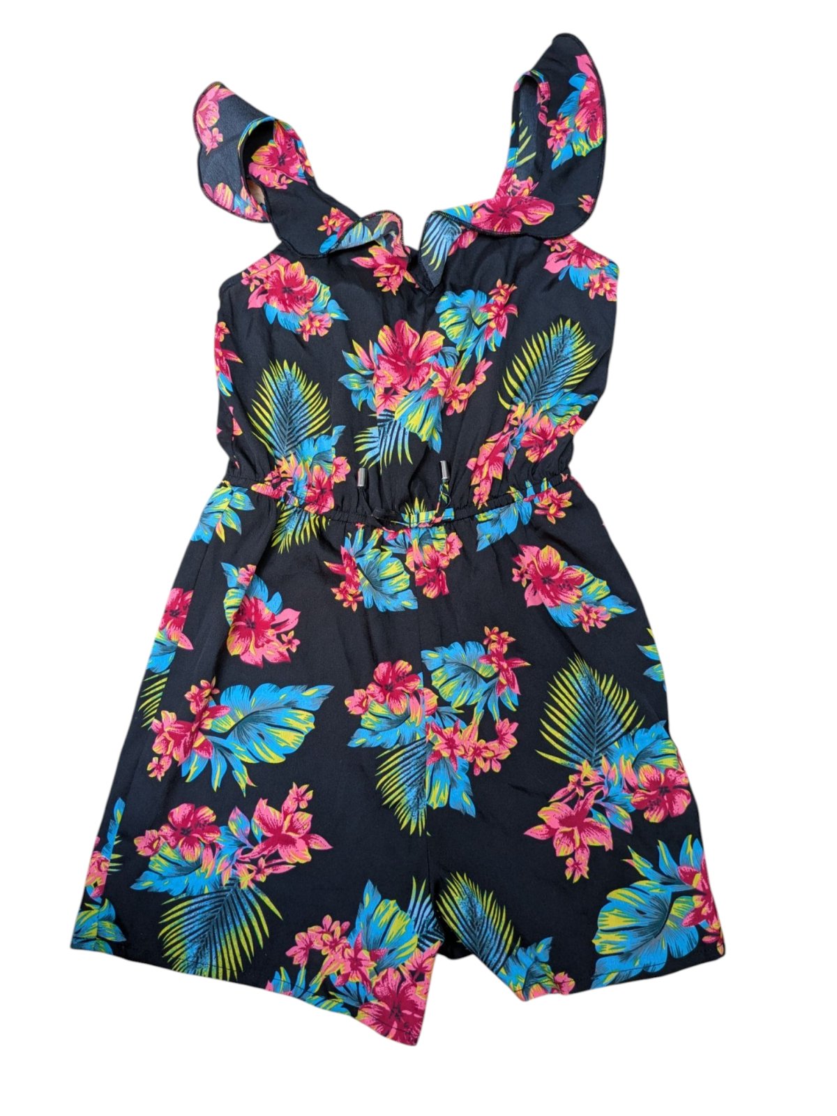 Černý overal s květinami pro holky secondhand Primark 