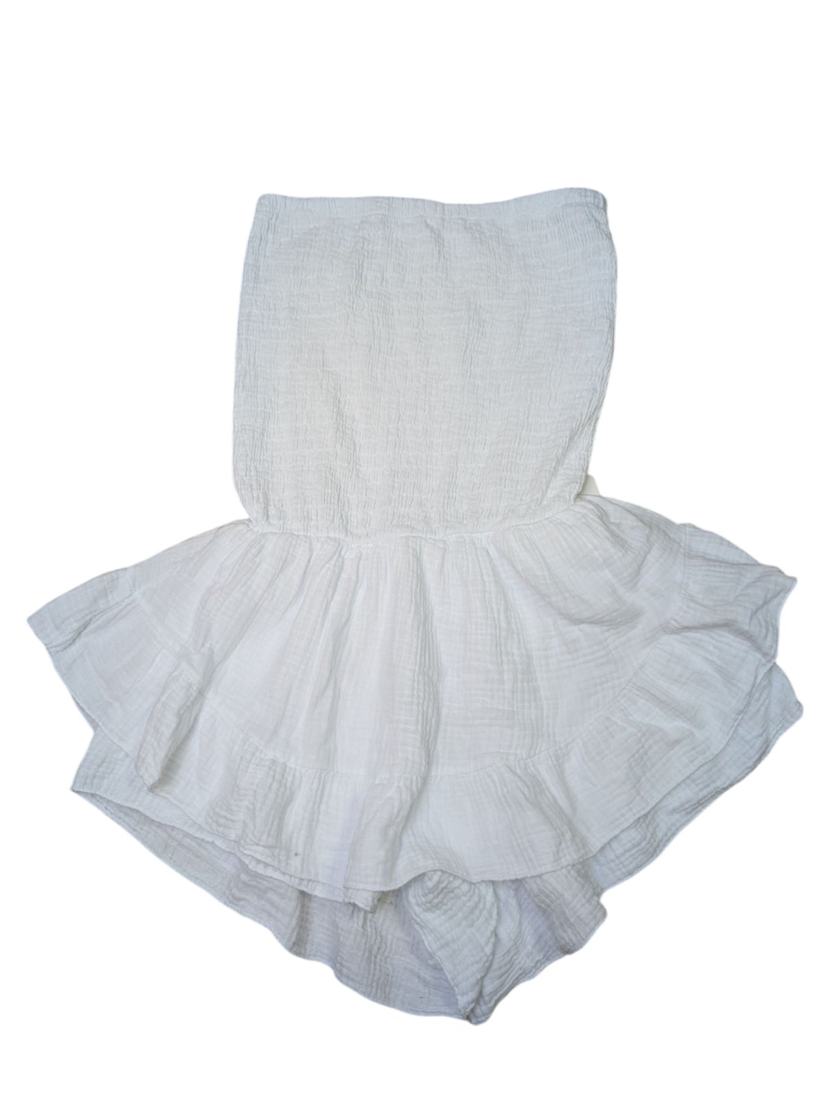 Bílé šaty/overal bez ramínek pro holky outlet ML