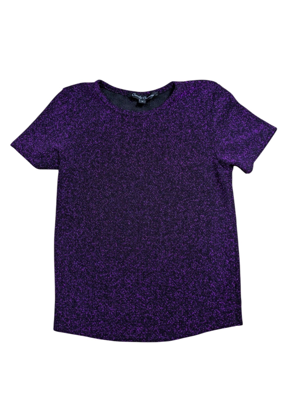 Fialové triko třpytivé pro holky secondhand Candy