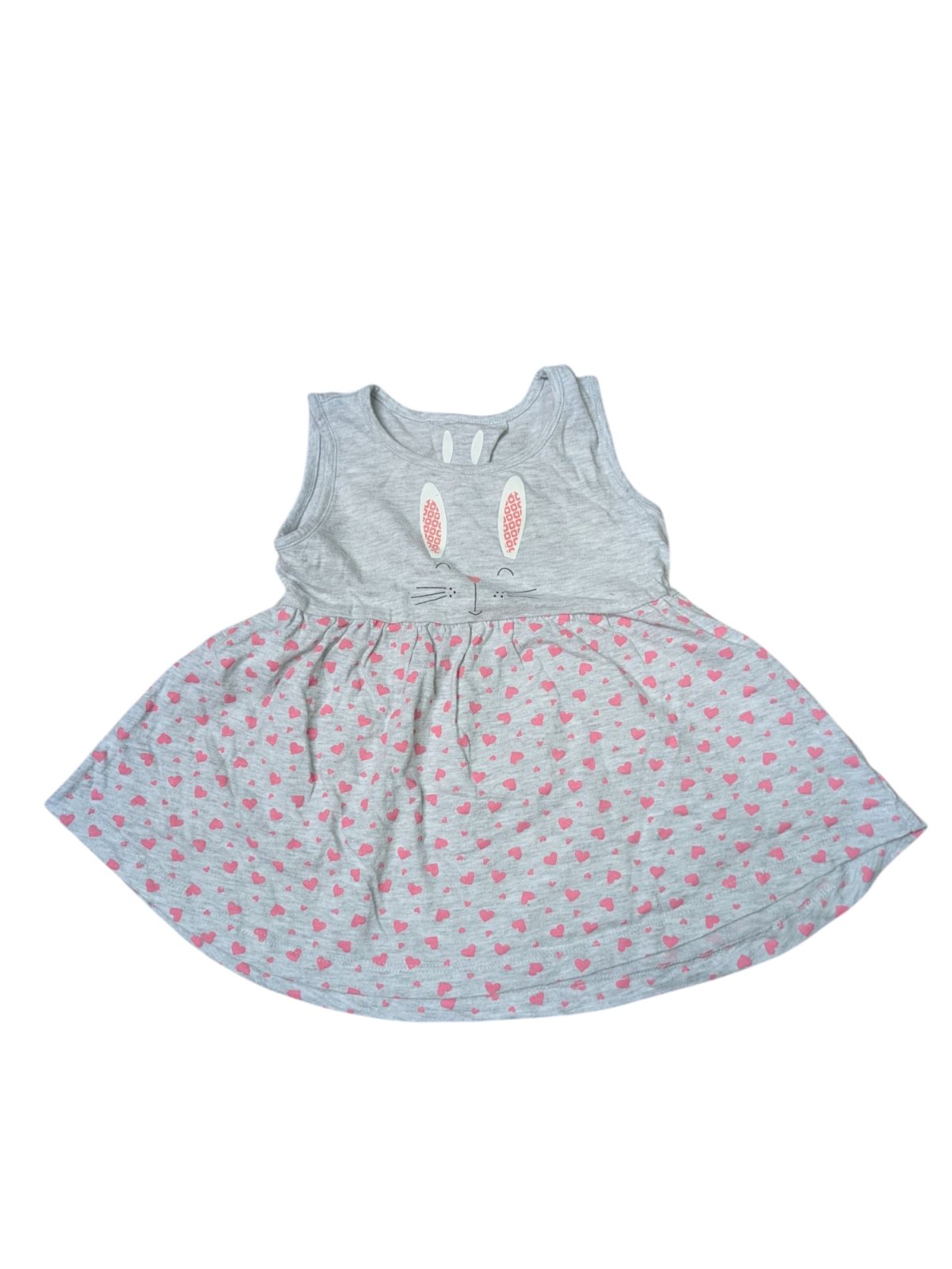 šedé šaty se zajíčkem pro holky secondhand Young Dimension 