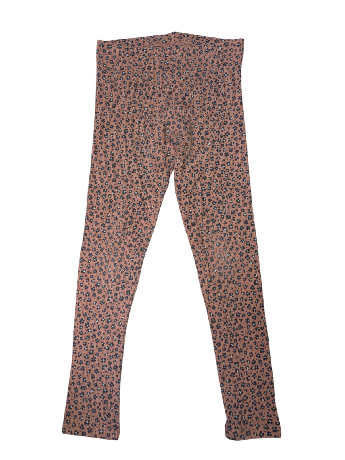 Tmavě oranžové elasťáky se vzorem pro holky secondhand F&F